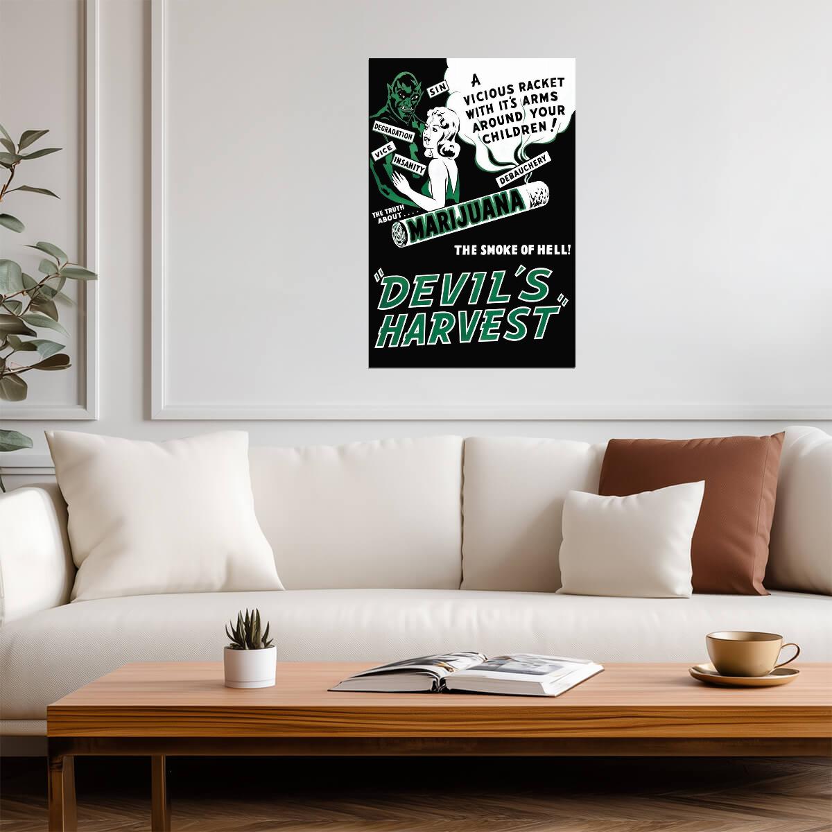 Devil's Harvest | Reefer Madness Style Exploitation Film Poster - Vintage & Retro Poster