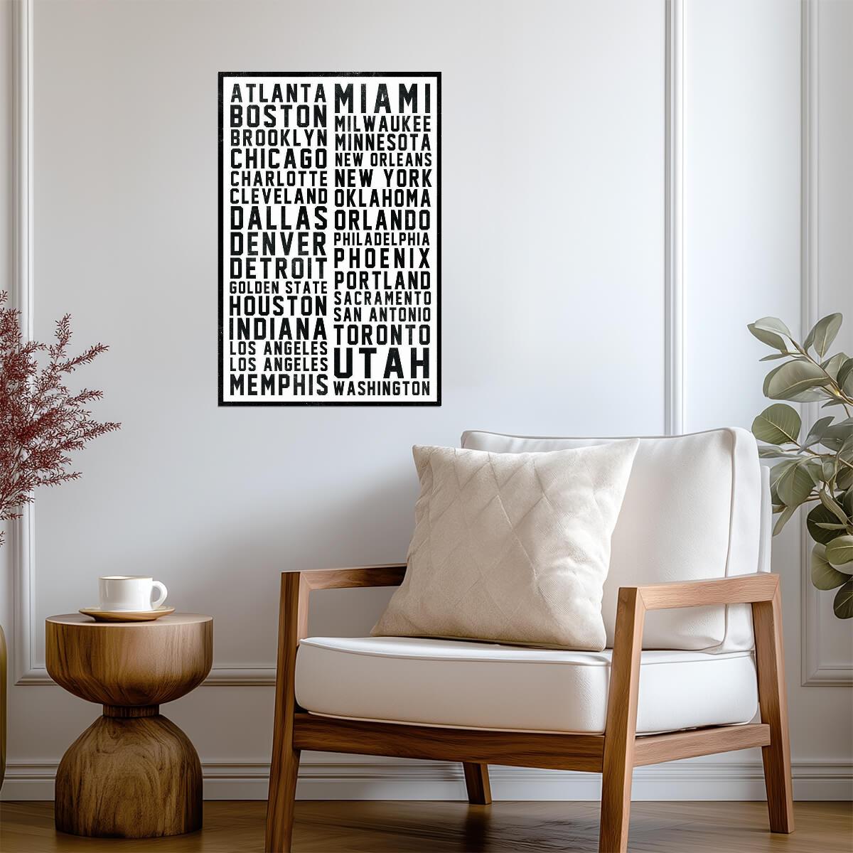 Monochrome Sports City Collage | Abstract Team Art | Fan Poster