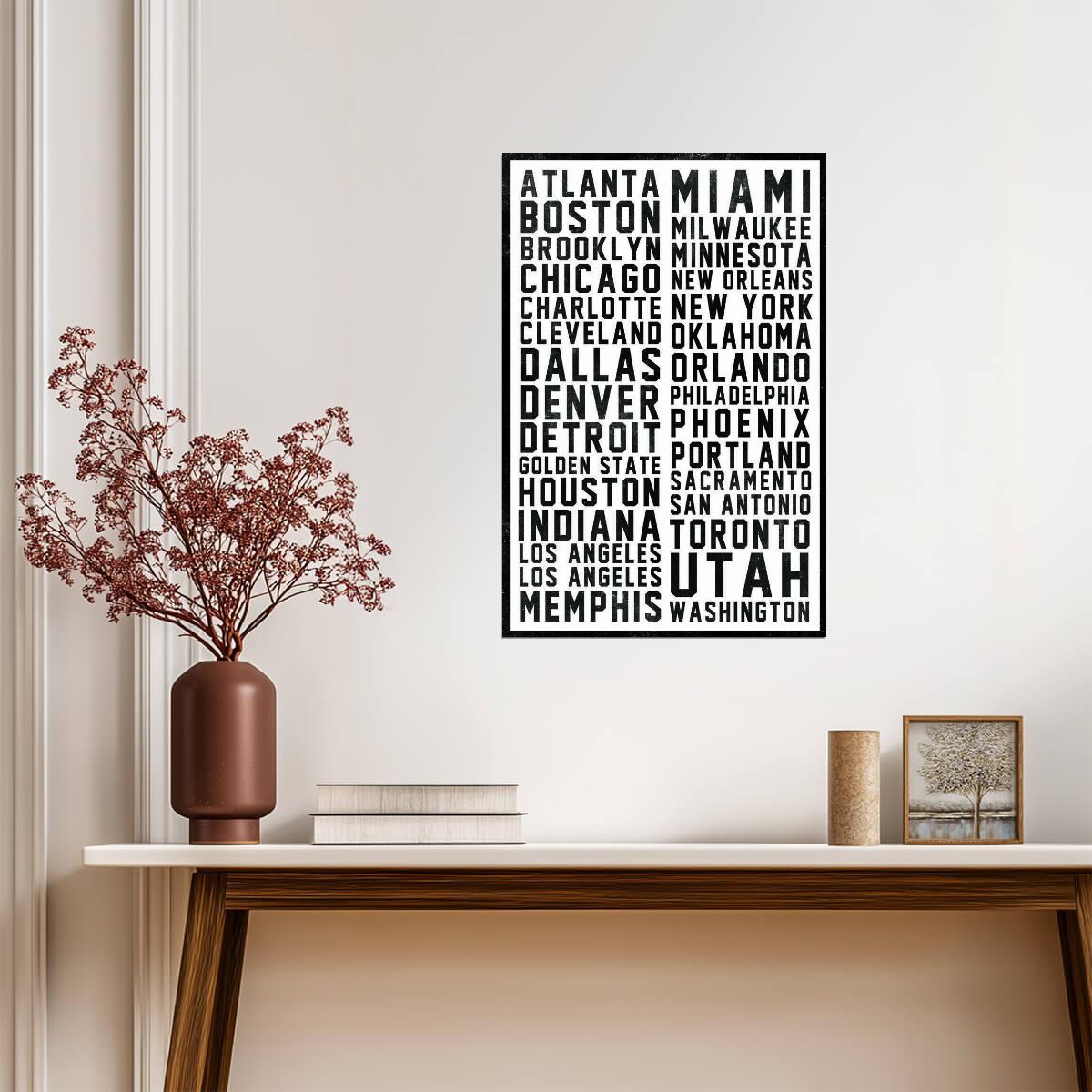Monochrome Sports City Collage | Abstract Team Art | Fan Poster