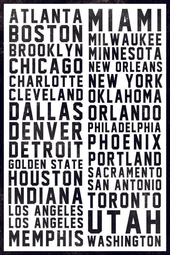 Monochrome Sports City Collage | Abstract Team Art | Fan Poster
