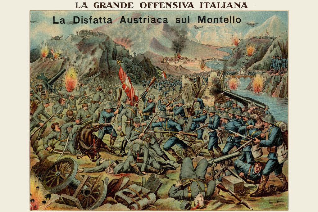 "La Grande Offensiva" | Great Italian Offensive | WWI Propaganda Poster - Vintage & Retro Poster