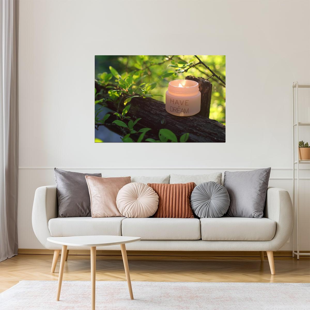 Have a Dream | Candle at Sunset Motivational Poster