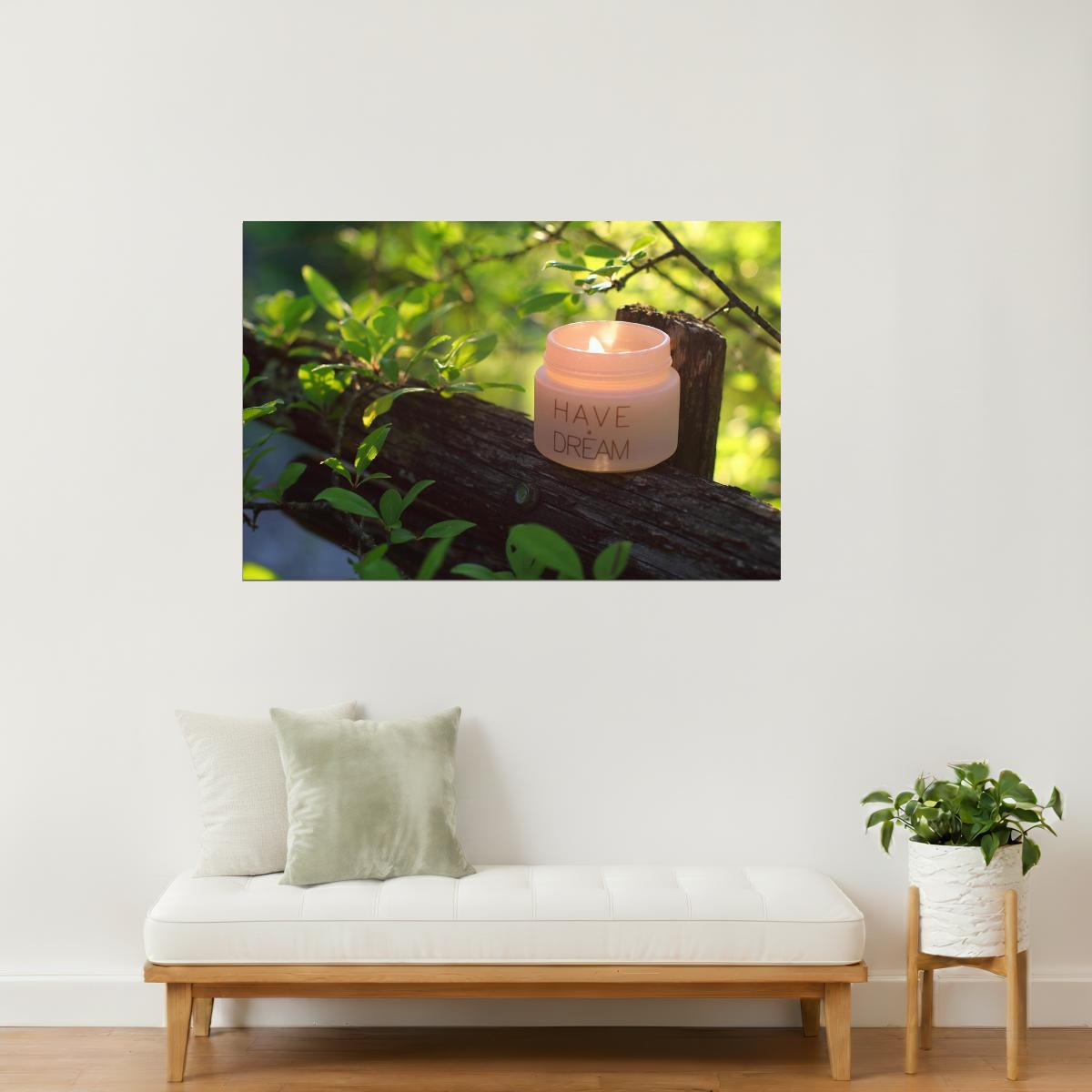 Have a Dream | Candle at Sunset Motivational Poster