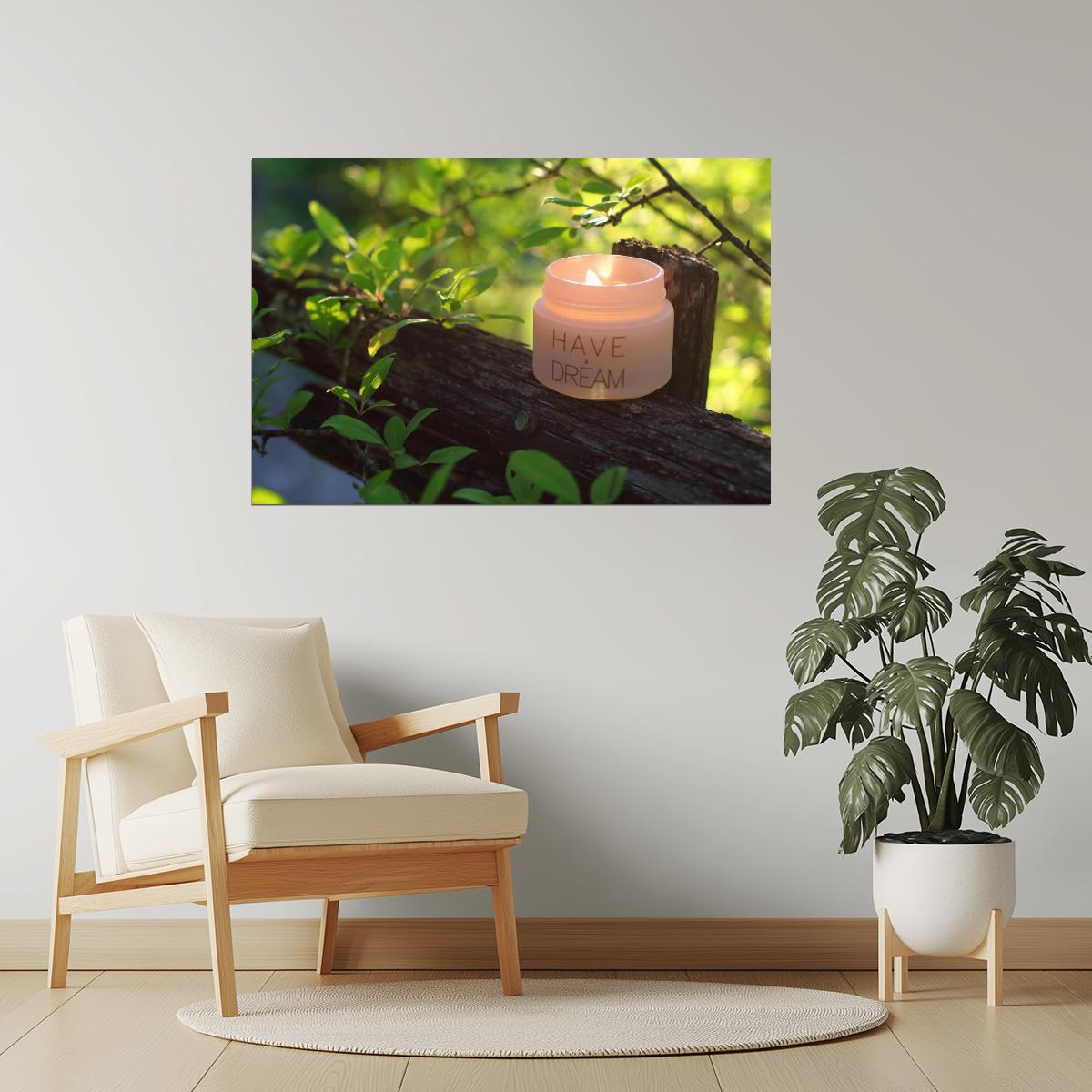 Have a Dream | Candle at Sunset Motivational Poster