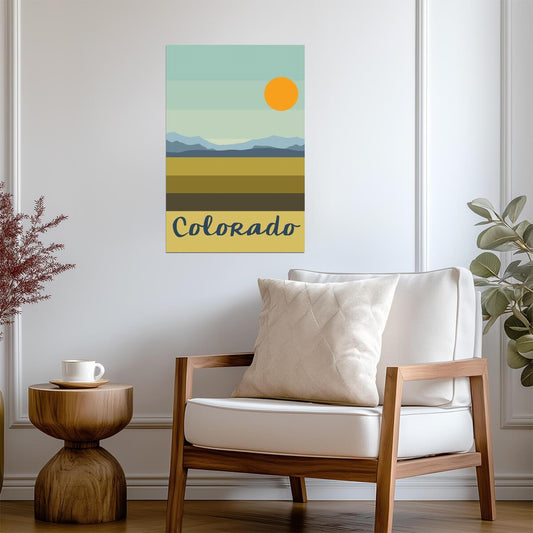 Retro Colorado & Rocky Mountains | Vintage Travel Poster - Vintage & Retro Poster