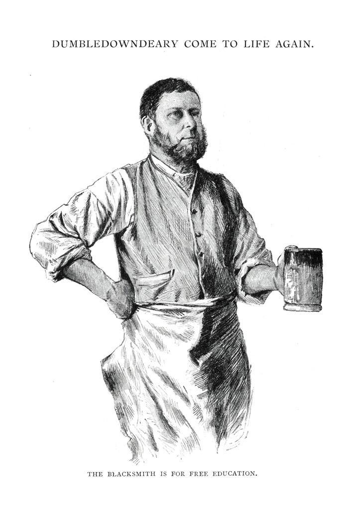 Victorian Blacksmith Drinking Beer Poster | Vintage Illustration | Historical Wall Art