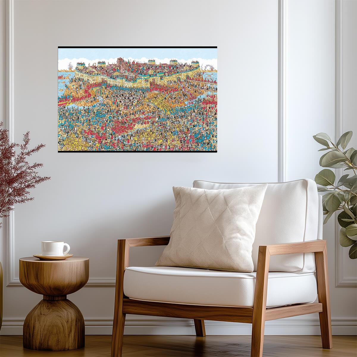 Where's Waldo? | Children's Illustration Poster | Kids Room Wall Art