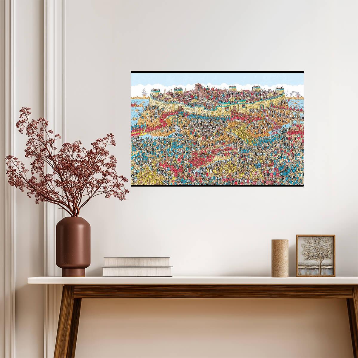 Where's Waldo? | Children's Illustration Poster | Kids Room Wall Art