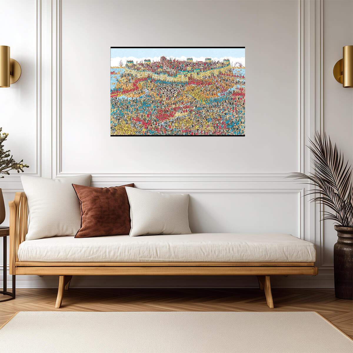 Where's Waldo? | Children's Illustration Poster | Kids Room Wall Art