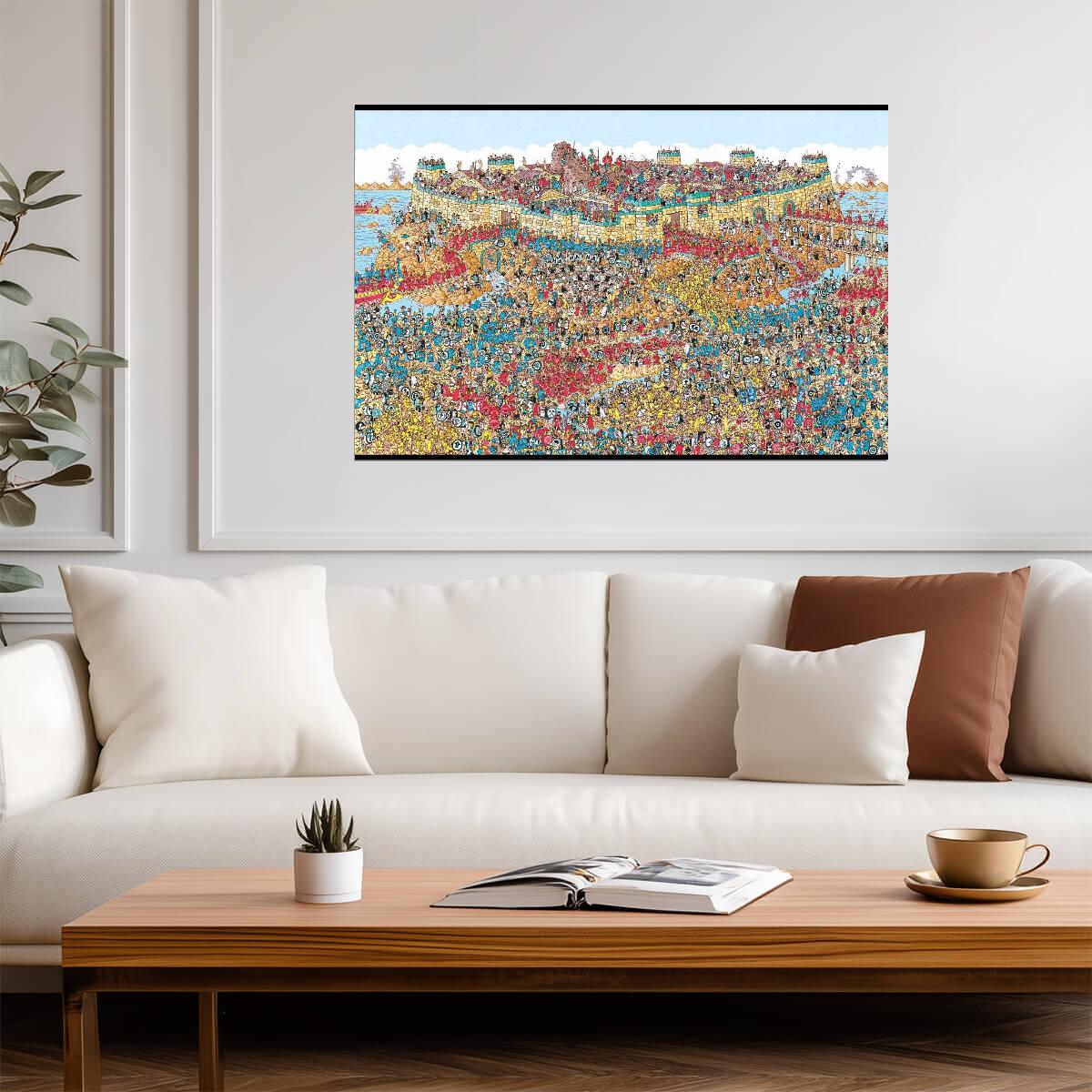 Where's Waldo? | Children's Illustration Poster | Kids Room Wall Art