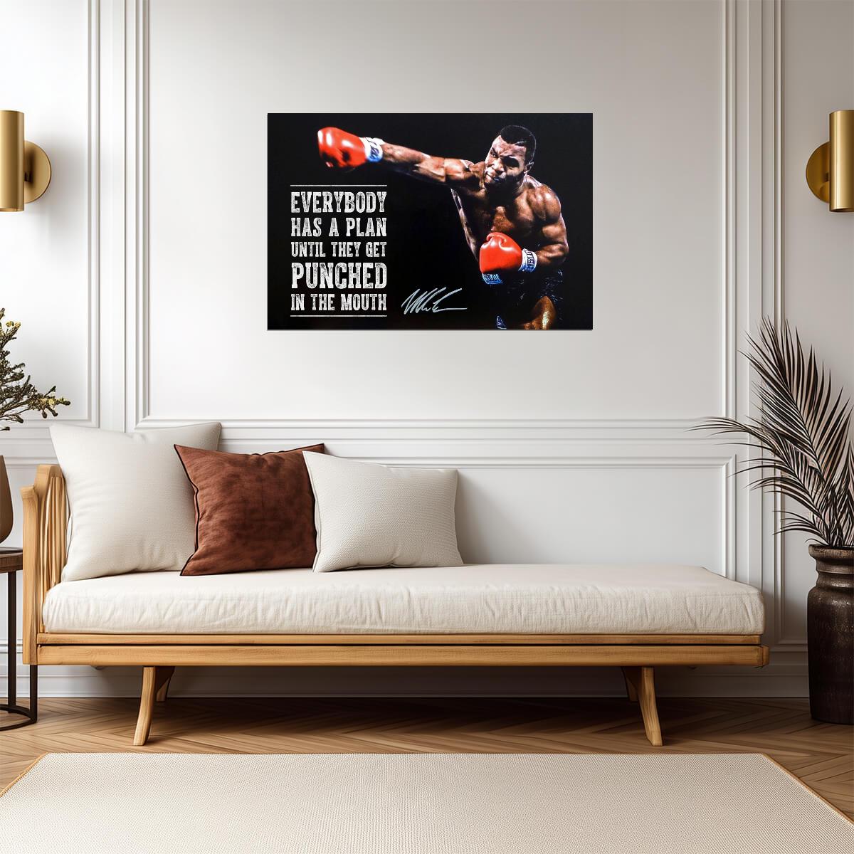 Mike Tyson "Everyone Has A Plan Until They Get Punched In The Mouth" | Motivational Quote Poster | Boxing Legend Wall Art