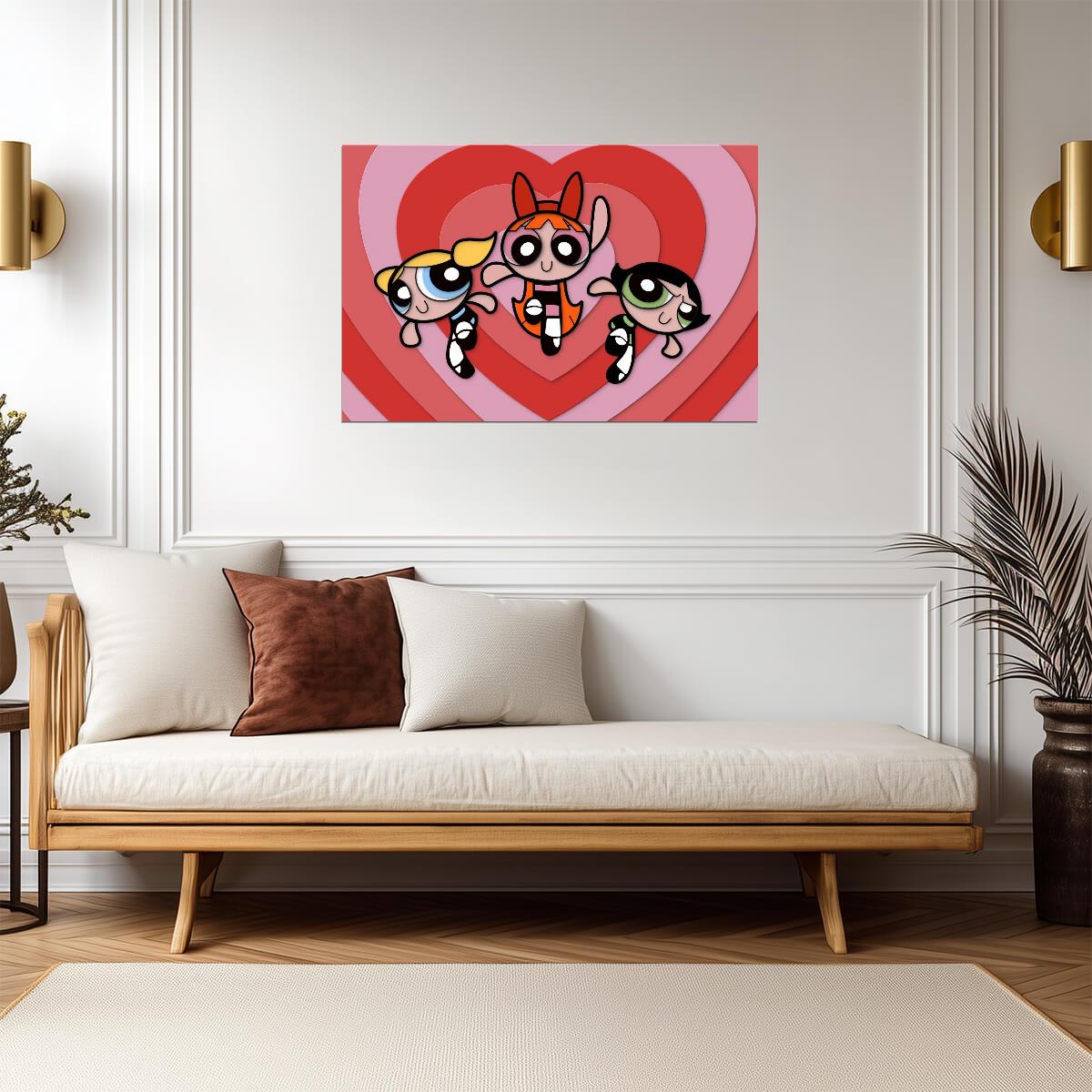 The Powerpuff Girls | 90s Cartoon Poster | Animated TV Show Wall Art