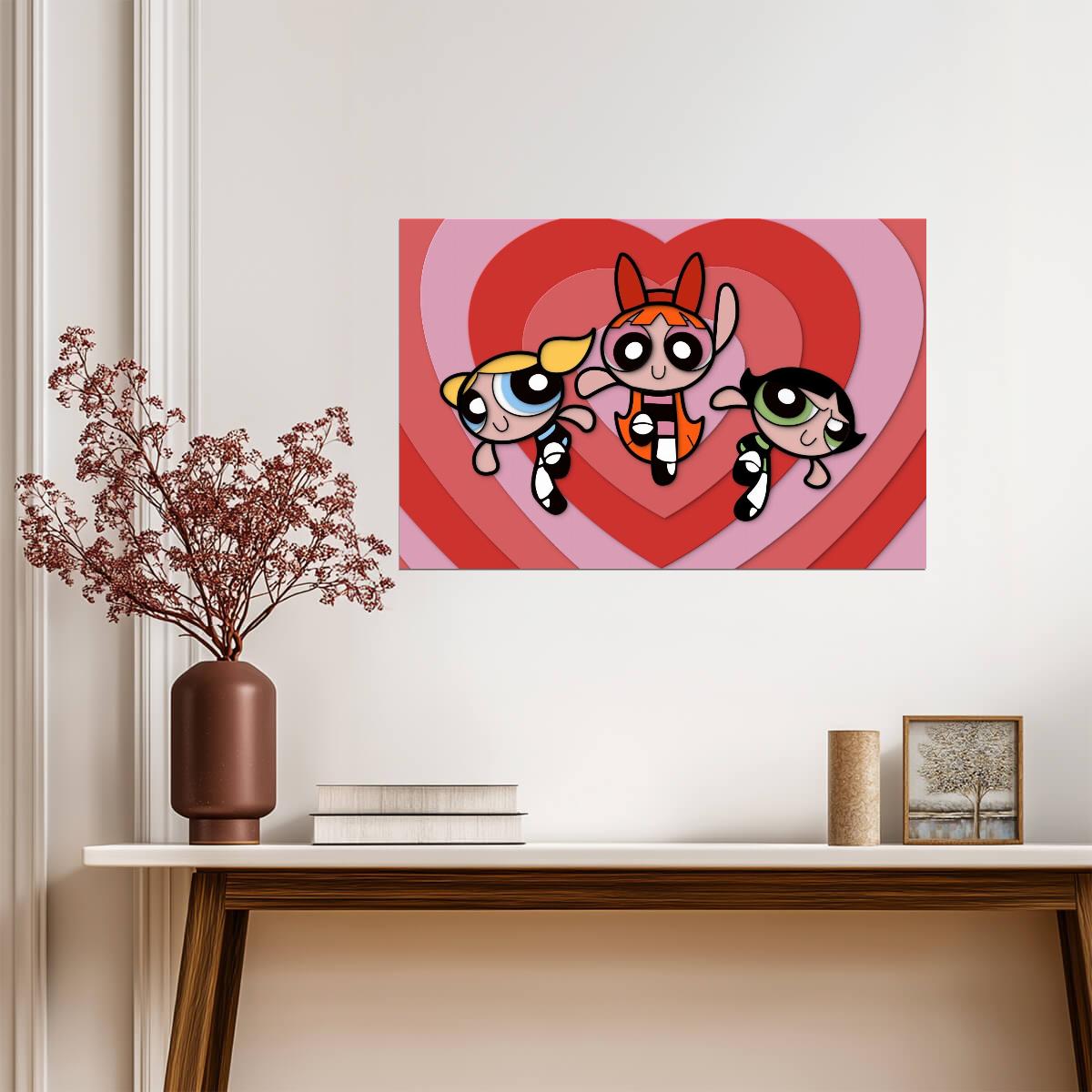 The Powerpuff Girls | 90s Cartoon Poster | Animated TV Show Wall Art