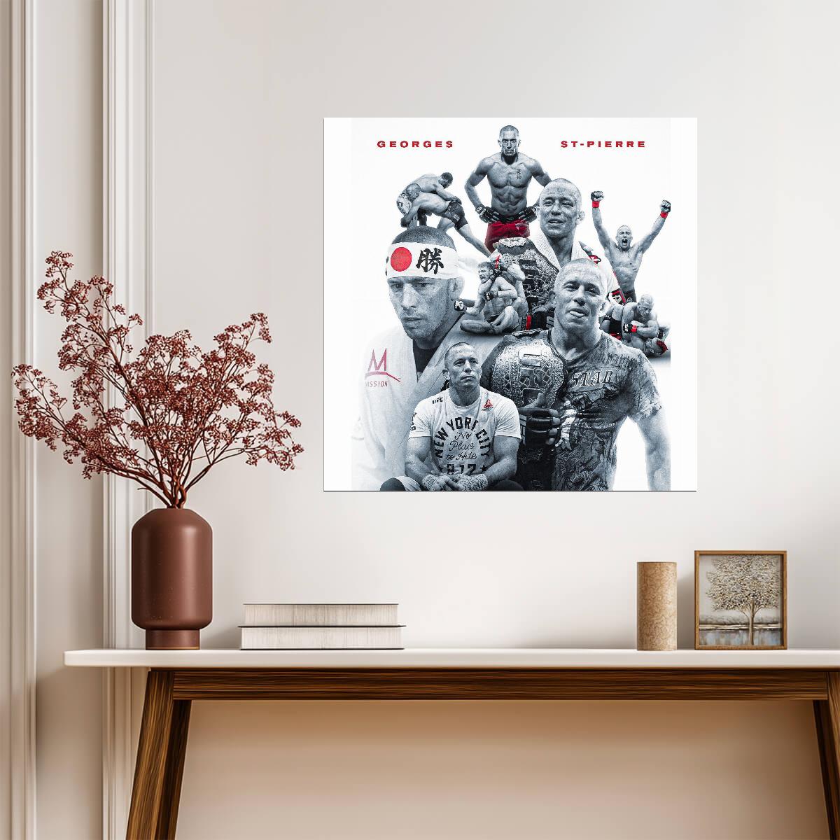 Georges St-Pierre "GSP" | UFC Champion Poster | MMA Legend Wall Art