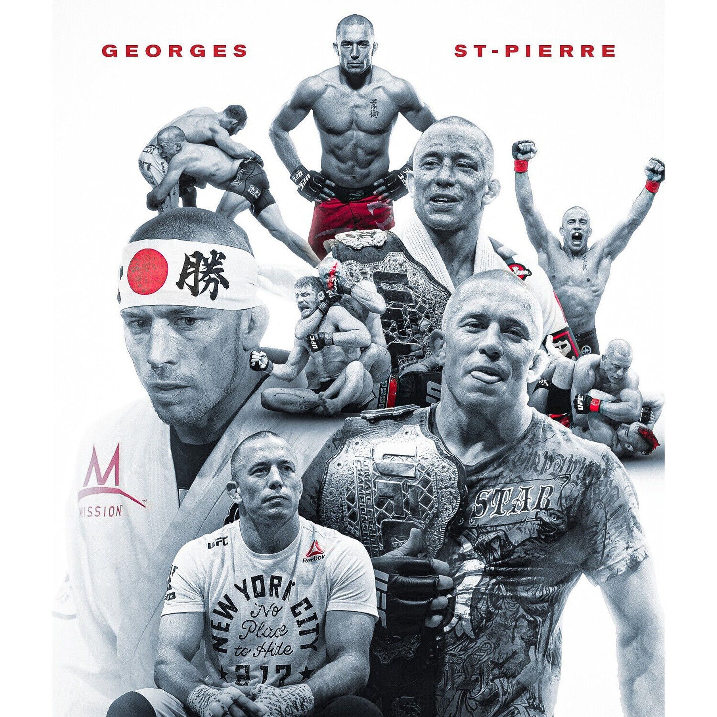 Georges St-Pierre "GSP" | UFC Champion Poster | MMA Legend Wall Art