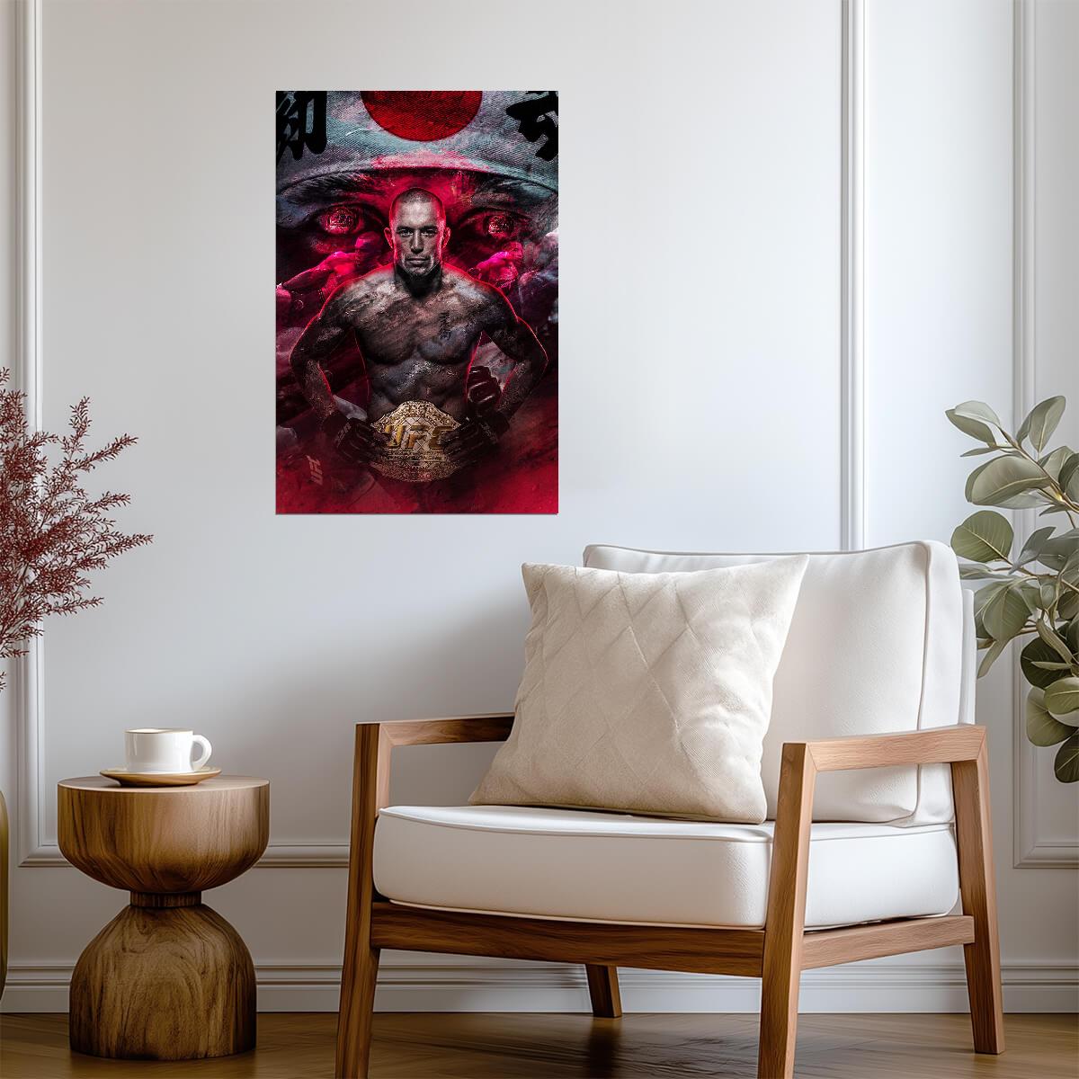 Georges St-Pierre GSP Takedown | UFC Action Poster | MMA Art Print
