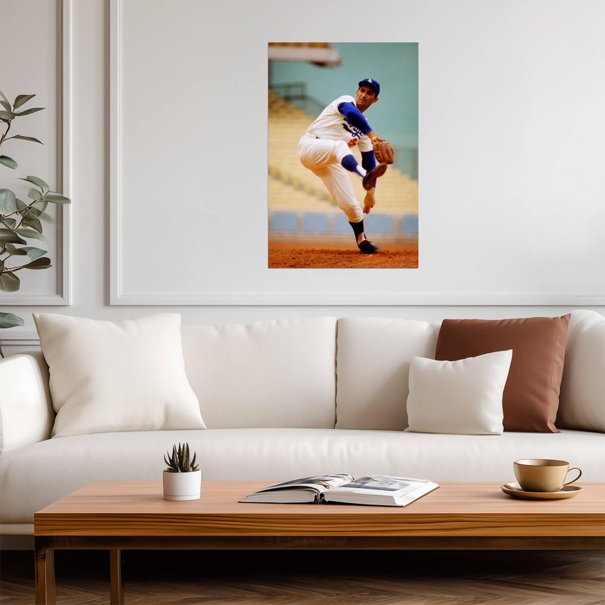 Sandy Koufax Los Angeles Dodgers | Vintage Baseball Poster | Hall of Fame Pitcher - Sports Poster