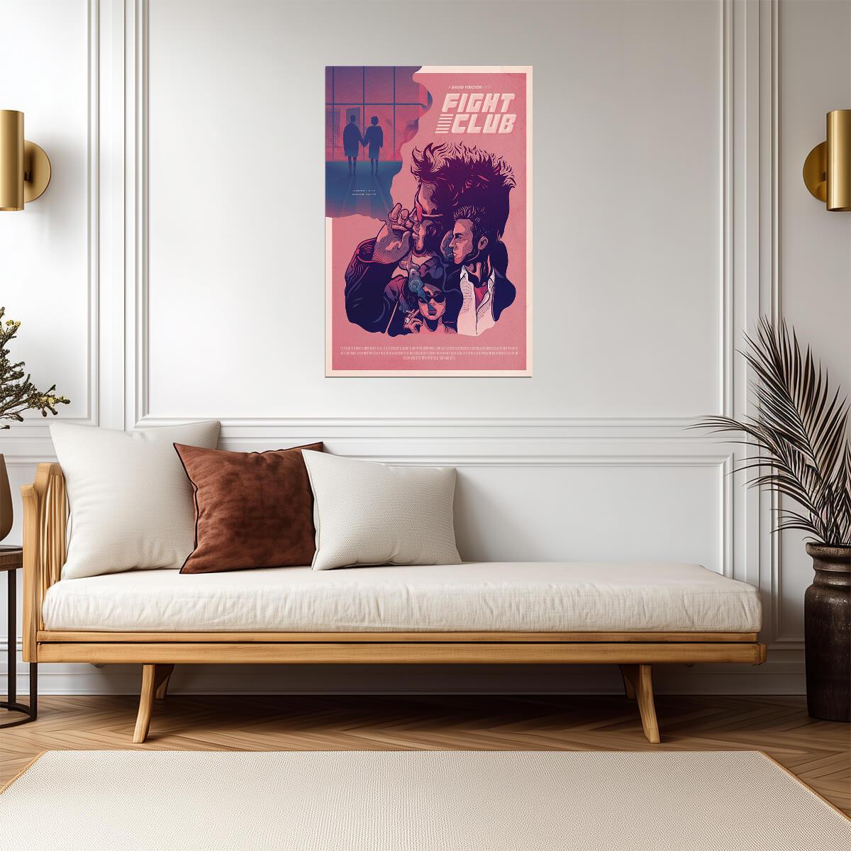 Fight Club | Tyler Durden & The Narrator Illustrated Art | Movie Poster - Movies & TV Poster