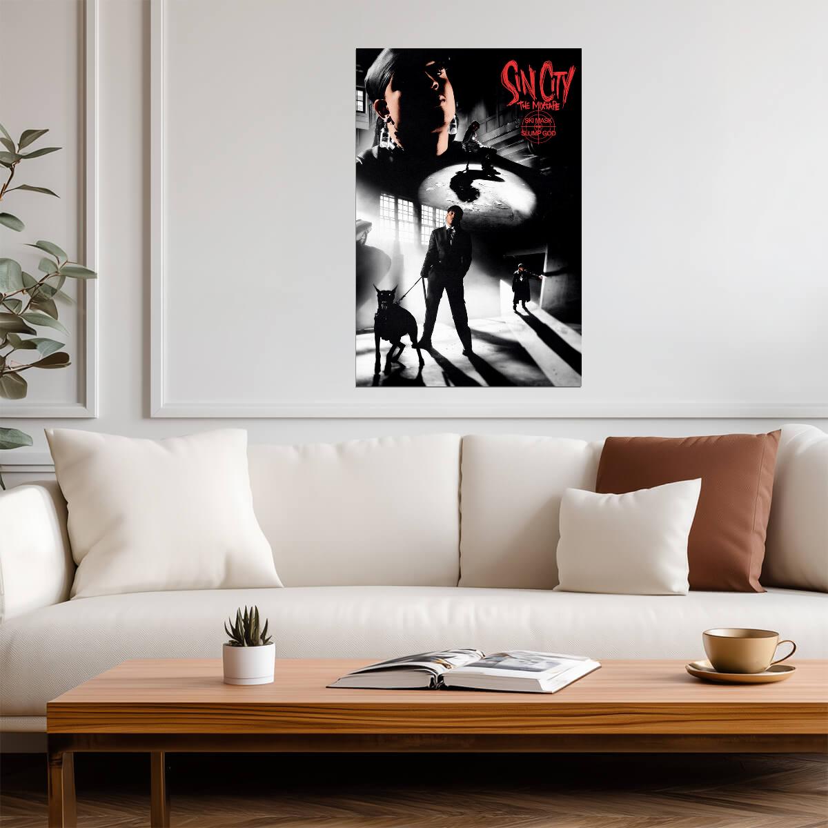 Ski Mask the Slump God Sin City The Mixtape | Album Cover Poster | Hip Hop Wall Art