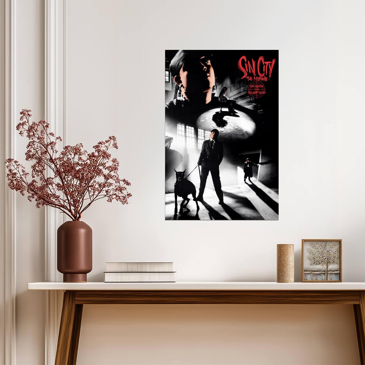 Ski Mask the Slump God Sin City The Mixtape | Album Cover Poster | Hip Hop Wall Art