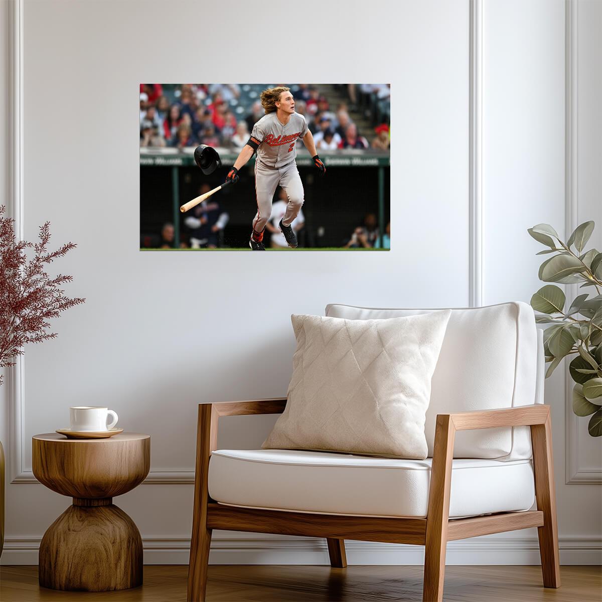 Gunnar Henderson Baltimore Orioles | Action Shot | Baseball Player Poster - Sports Poster