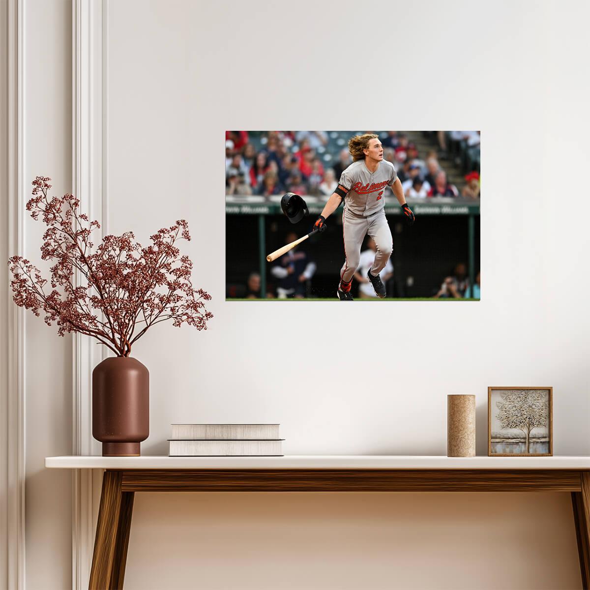 Gunnar Henderson Baltimore Orioles | Action Shot | Baseball Player Poster - Sports Poster