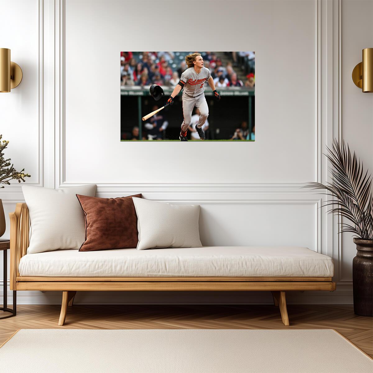 Gunnar Henderson Baltimore Orioles | Action Shot | Baseball Player Poster - Sports Poster