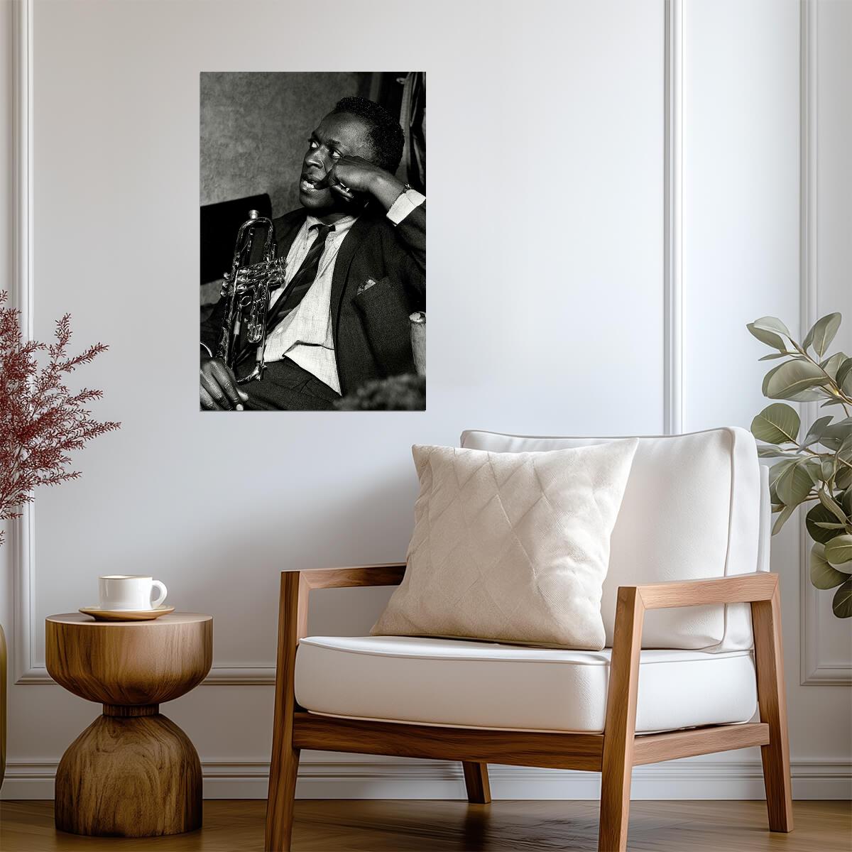 Miles Davis | Jazz Legend Poster | Black and White Photography