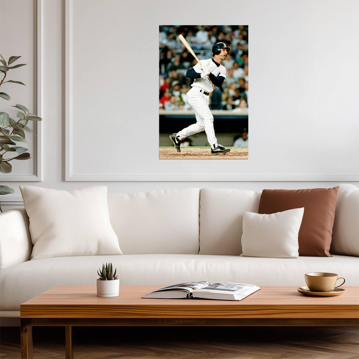 Don Mattingly New York Yankees | Classic At Bat Stance | Vintage Baseball Poster - Sports Poster