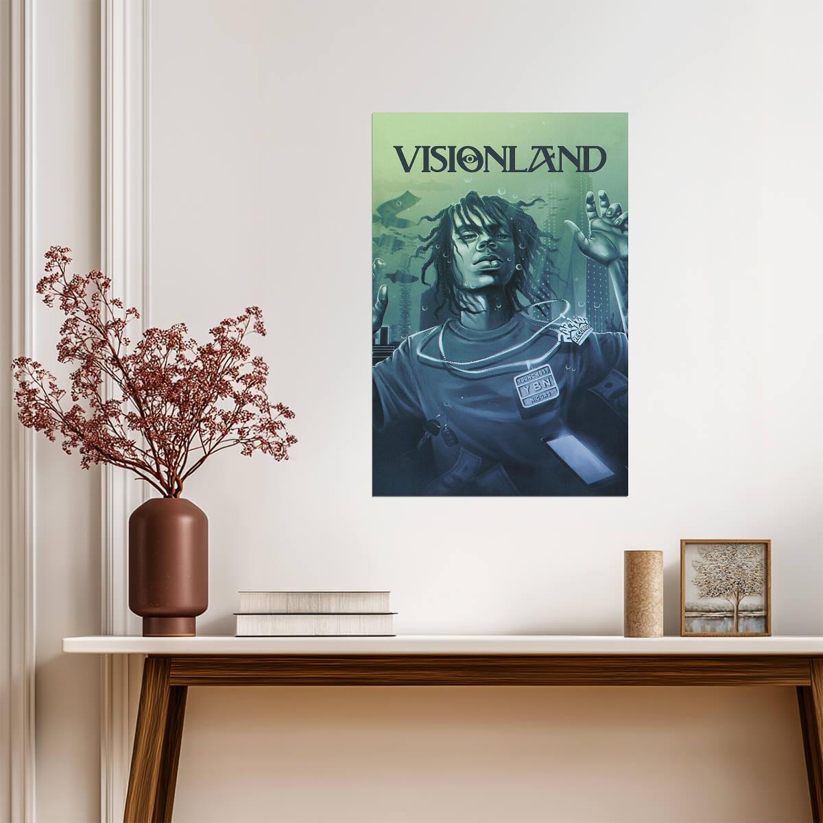 YBN Nahmir Visionland | Album Cover Poster | Hip Hop Wall Art