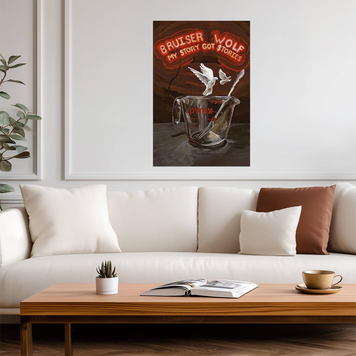 Bruiser Wolf Dope Game Stupid | Album Cover Poster | Hip Hop Wall Art