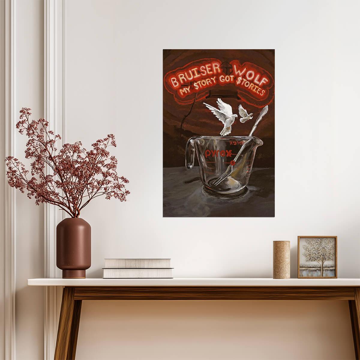 Bruiser Wolf Dope Game Stupid | Album Cover Poster | Hip Hop Wall Art