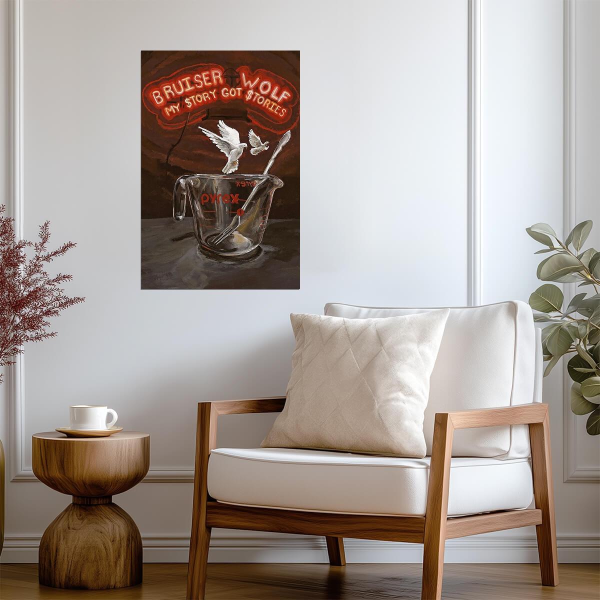 Bruiser Wolf Dope Game Stupid | Album Cover Poster | Hip Hop Wall Art