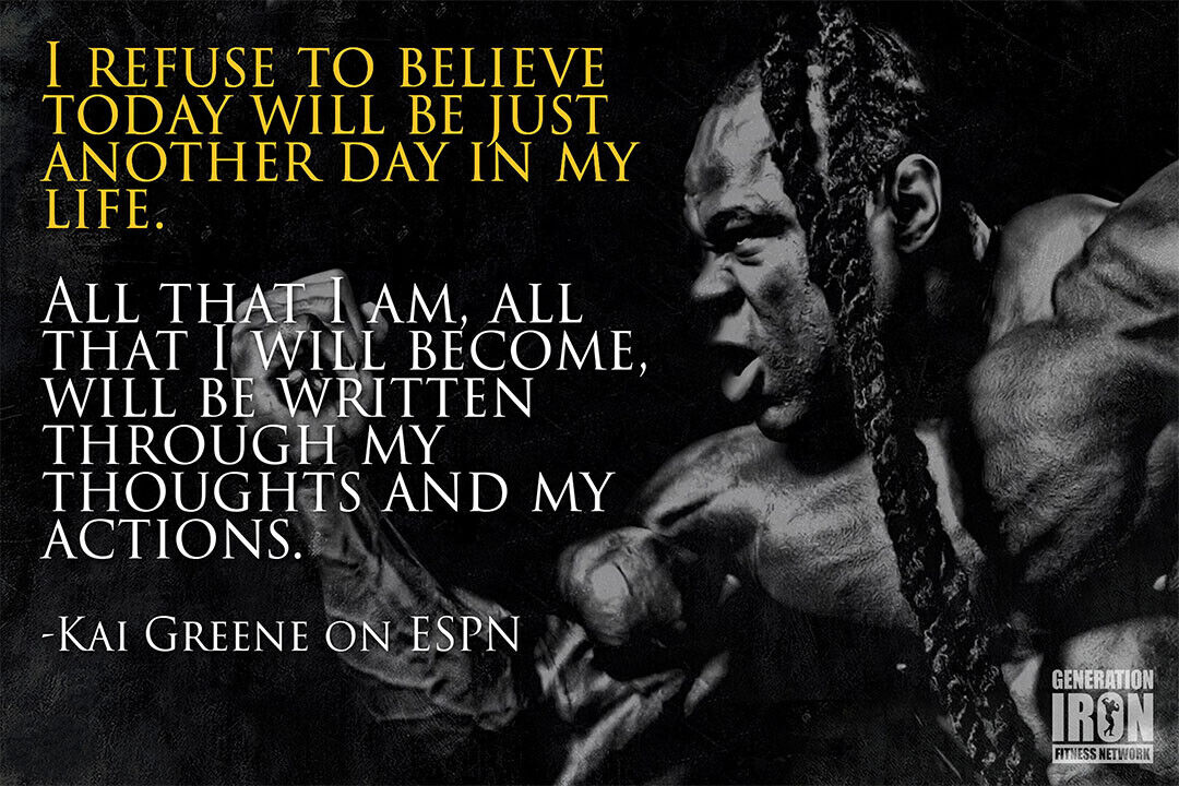 Kai Greene Motivational Quote | Bodybuilding Art | Gym Wall Poster - Sports Poster