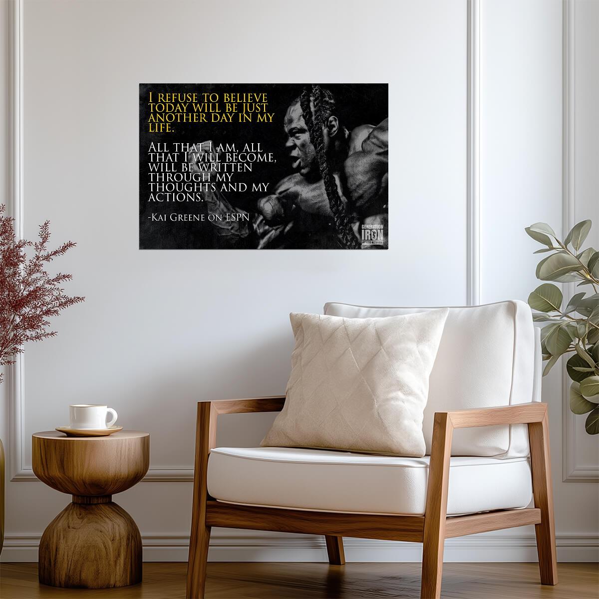 Kai Greene Motivational Quote | Bodybuilding Art | Gym Wall Poster - Sports Poster
