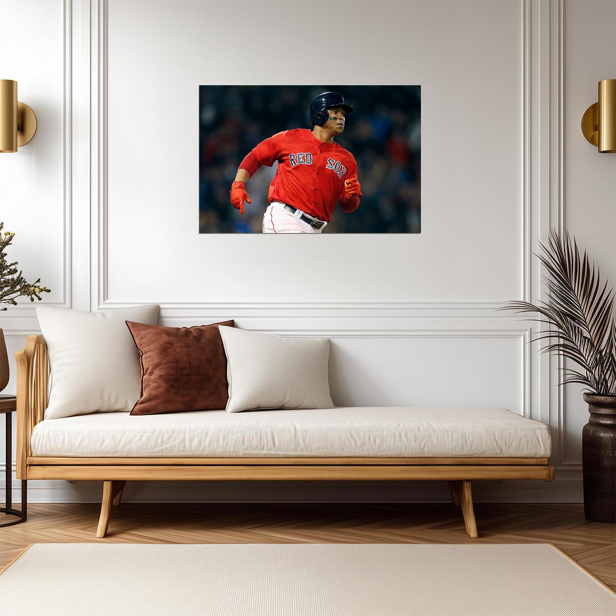 Rafael Devers Boston Red Sox | Game Action Photo | Baseball Player Poster - Sports Poster