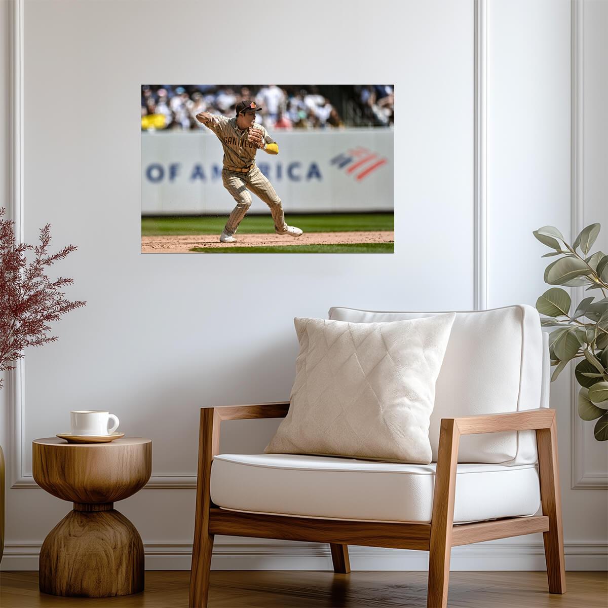 Kim Ha-seong San Diego Padres | Fielding Action Photo | Baseball Infielder Poster - Sports Poster