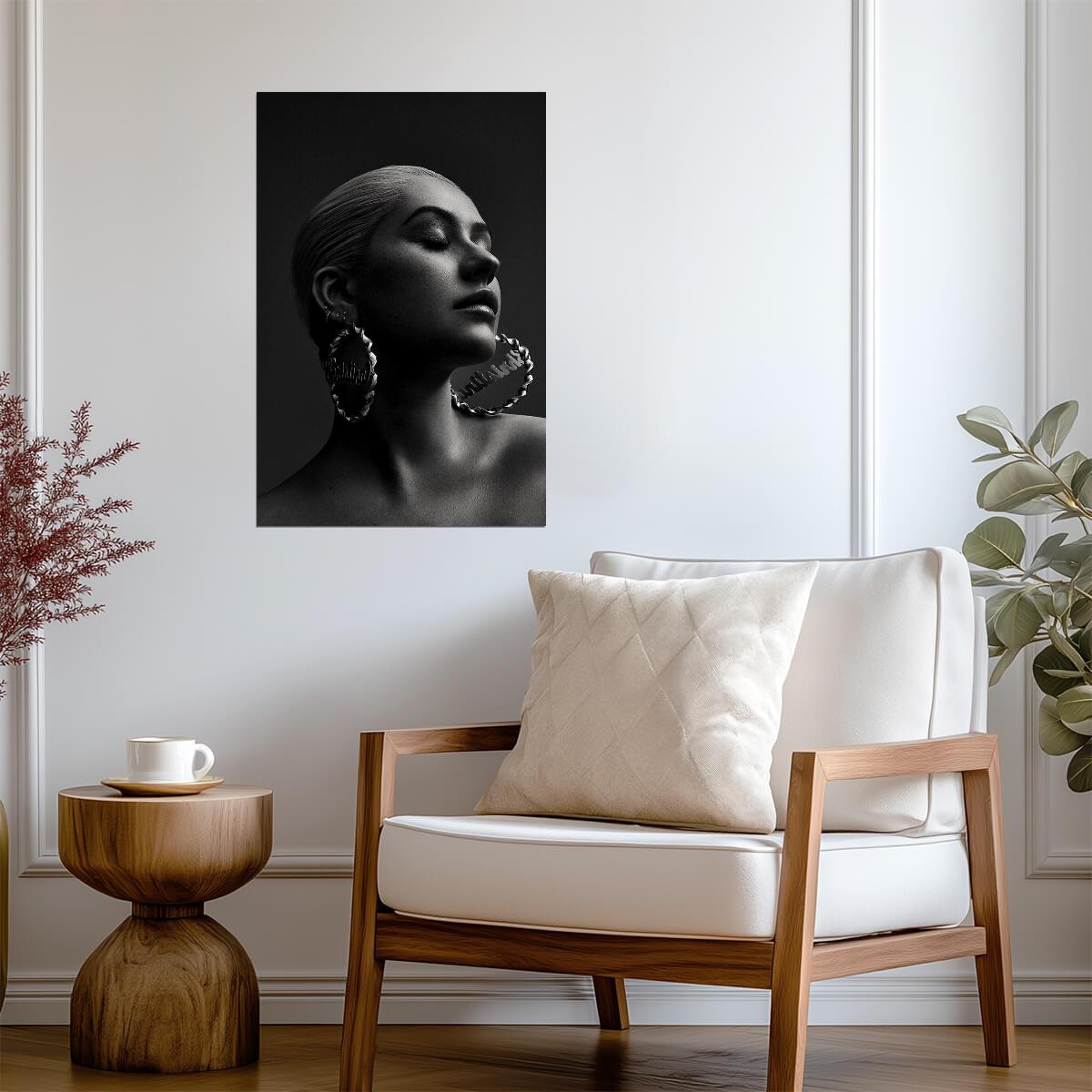 Christina Aguilera Liberation Era | Black and White Photo Poster | Pop Music Wall Art