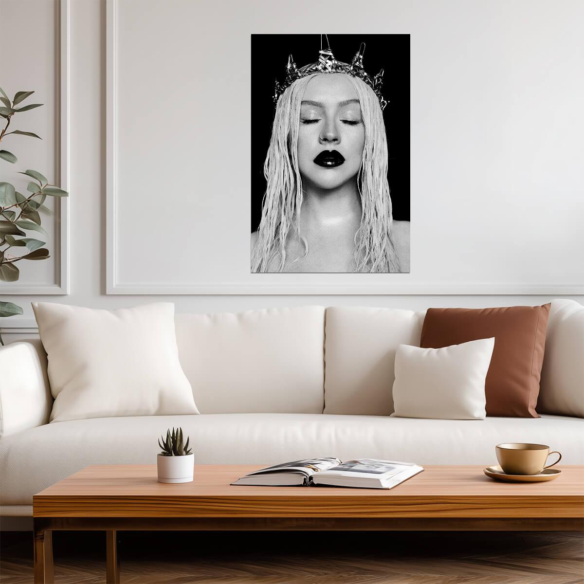 Christina Aguilera Liberation Era | Regal Crown Portrait | Pop Star Wall Poster