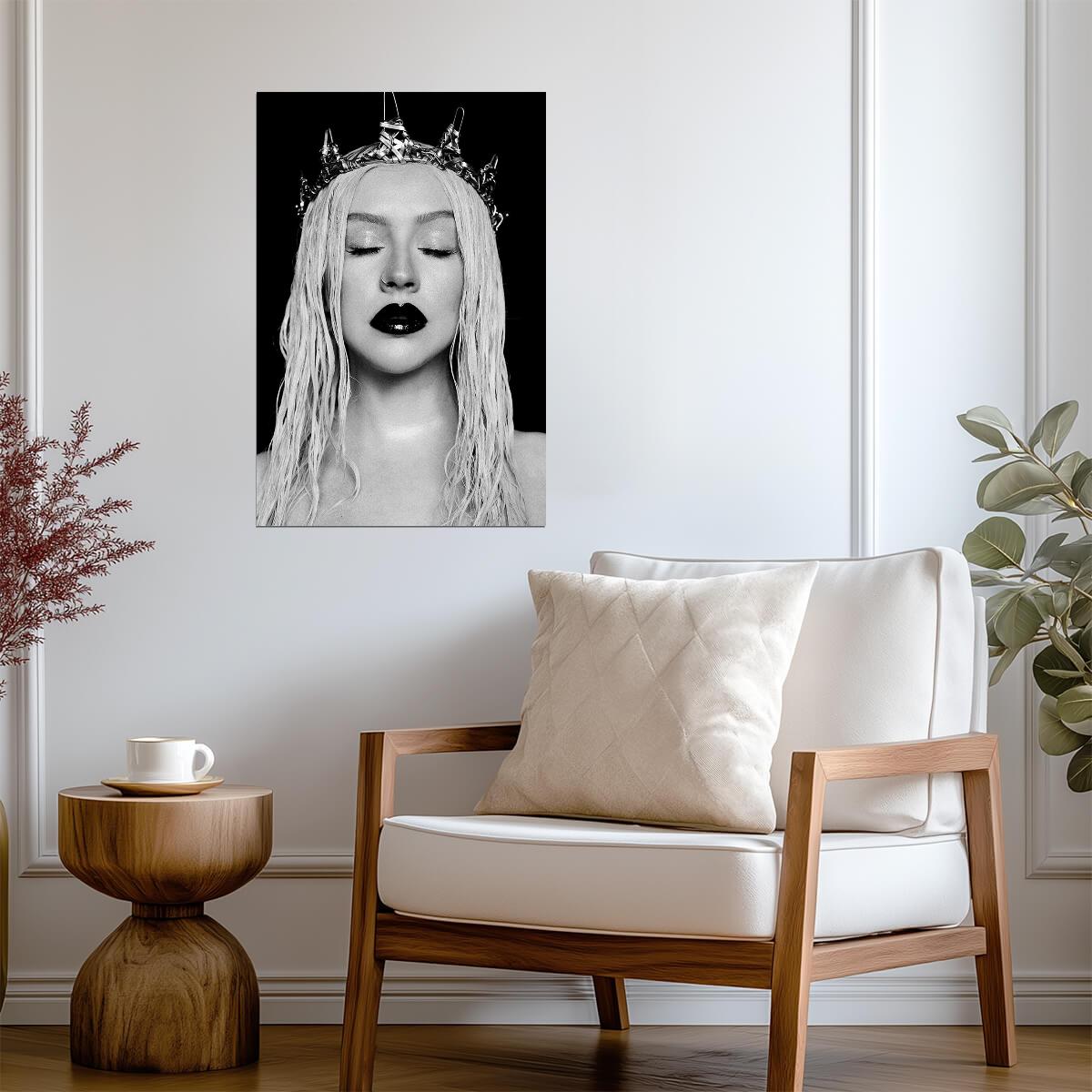 Christina Aguilera Liberation Era | Regal Crown Portrait | Pop Star Wall Poster