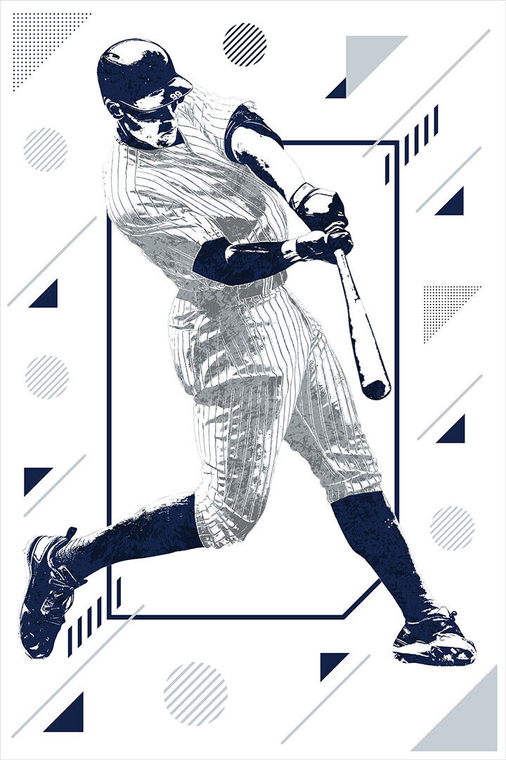 Aaron Judge New York Yankees | Geometric Art Style | Modern Baseball Poster - Sports Poster