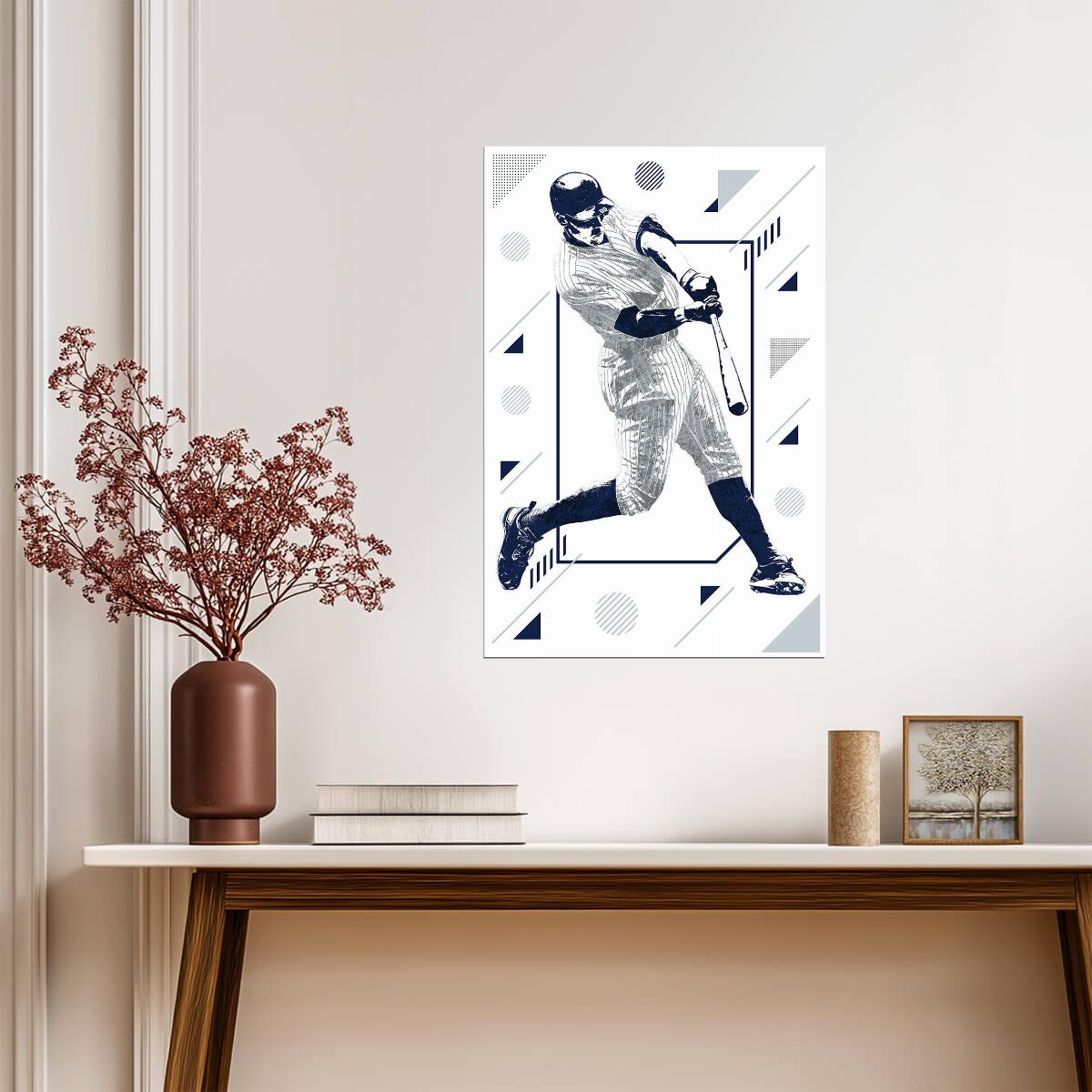 Aaron Judge New York Yankees | Geometric Art Style | Modern Baseball Poster - Sports Poster