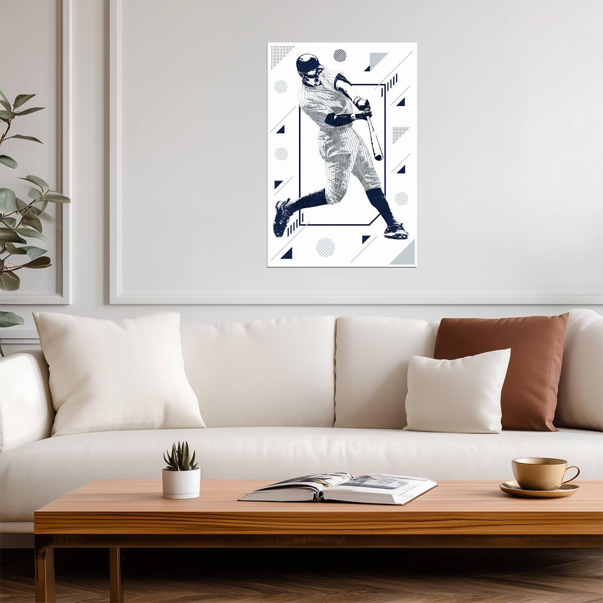 Aaron Judge New York Yankees | Geometric Art Style | Modern Baseball Poster - Sports Poster