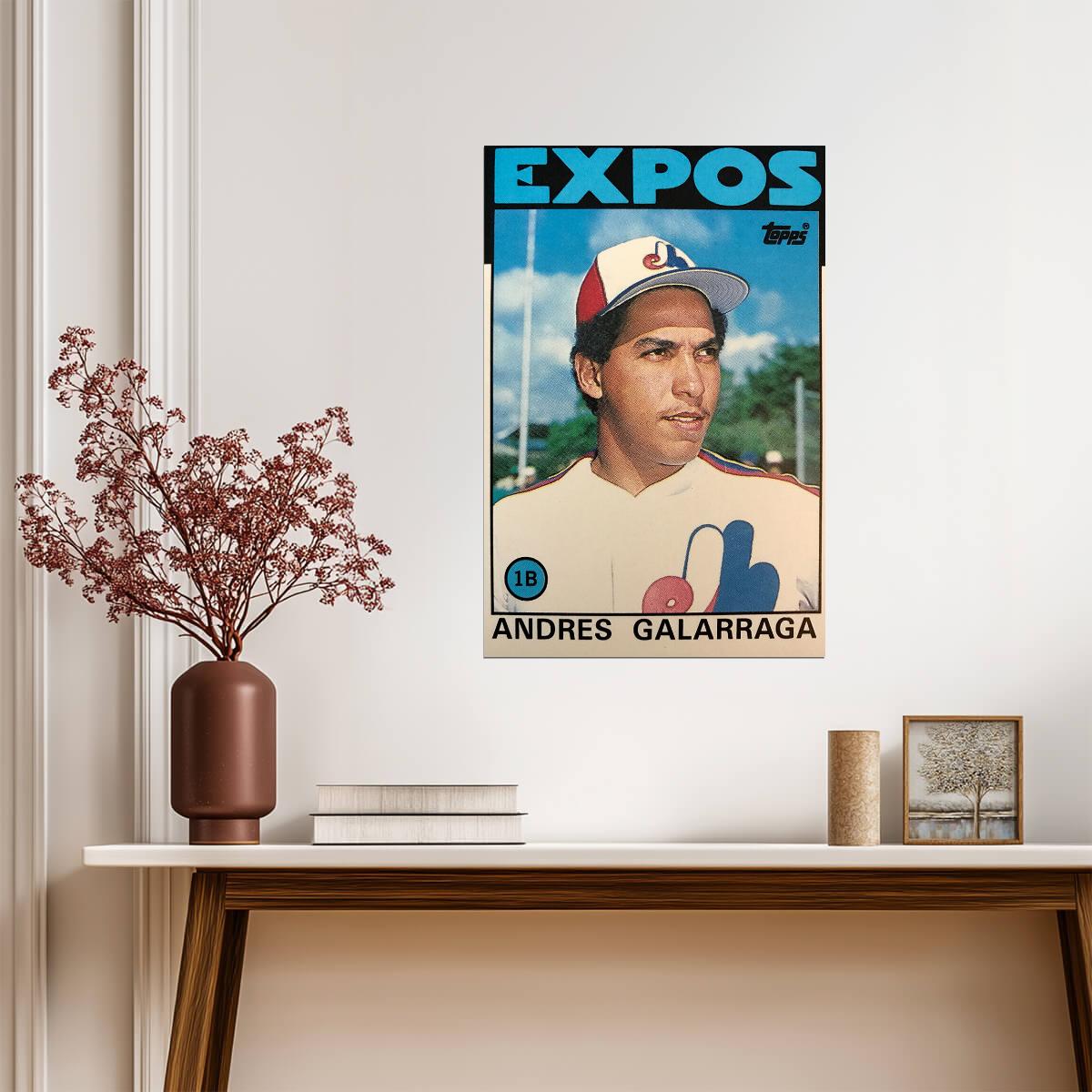 Andres Galarraga Montreal Expos | Vintage Baseball Card Poster | Sports Wall Art - Vintage & Retro Poster