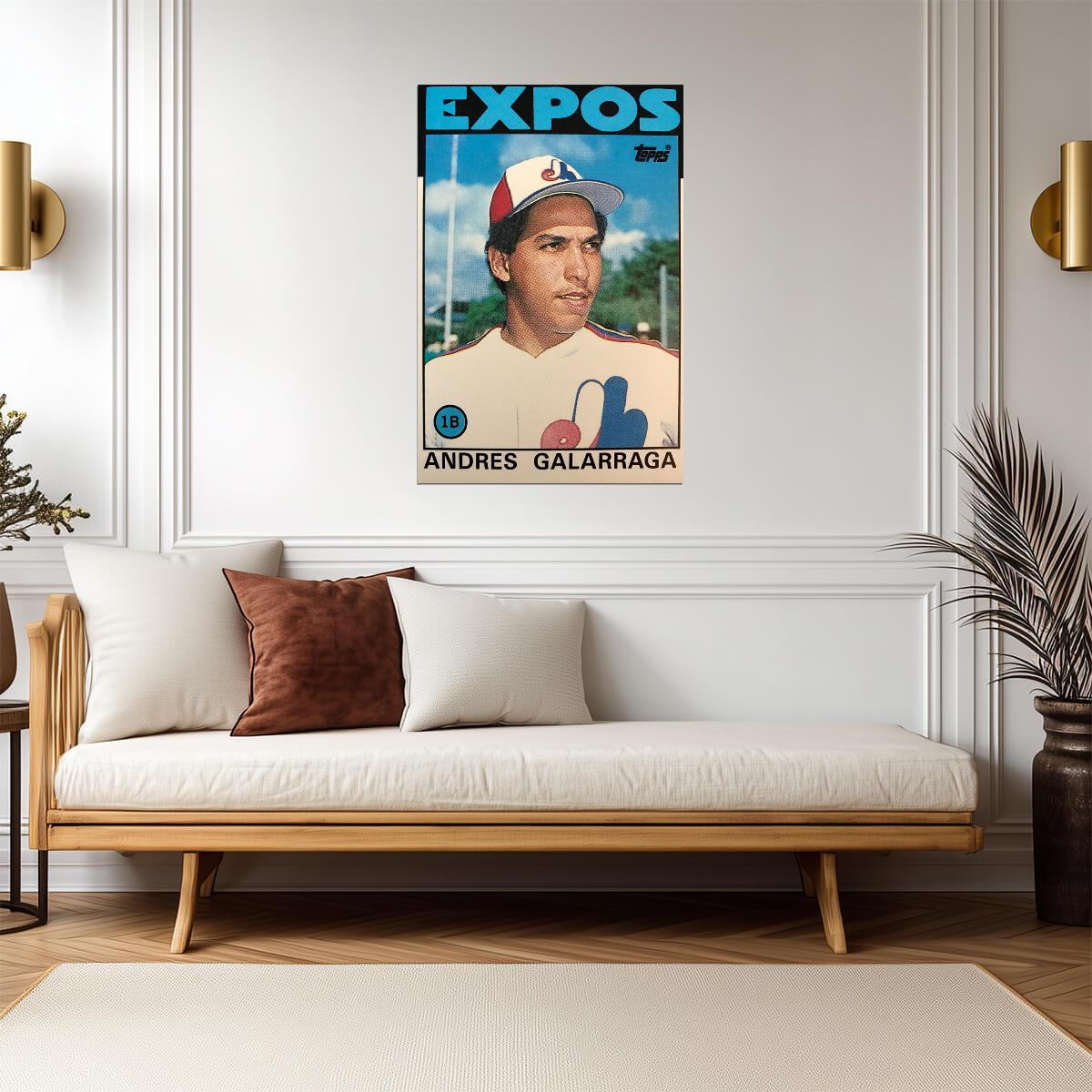 Andres Galarraga Montreal Expos | Vintage Baseball Card Poster | Sports Wall Art - Vintage & Retro Poster
