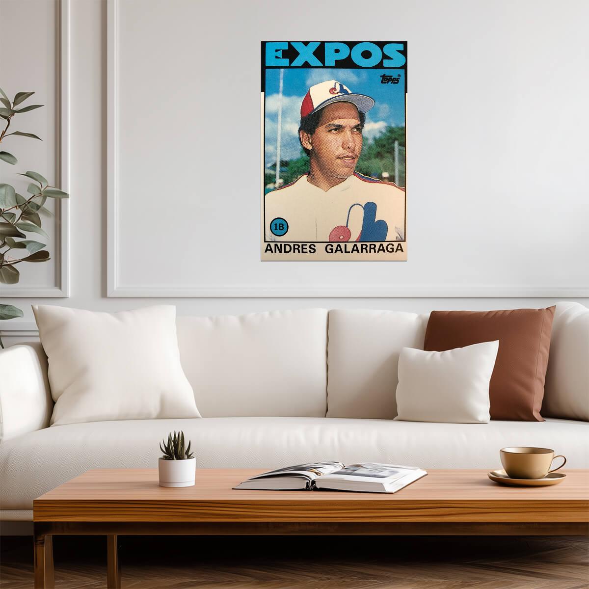 Andres Galarraga Montreal Expos | Vintage Baseball Card Poster | Sports Wall Art - Vintage & Retro Poster