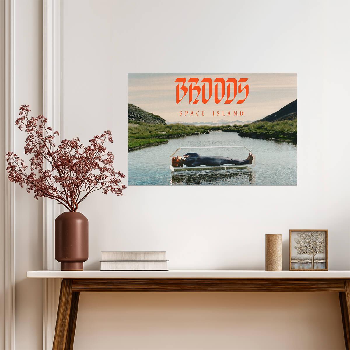 Broods Space Island | Album Cover Poster | Synth-Pop Wall Art