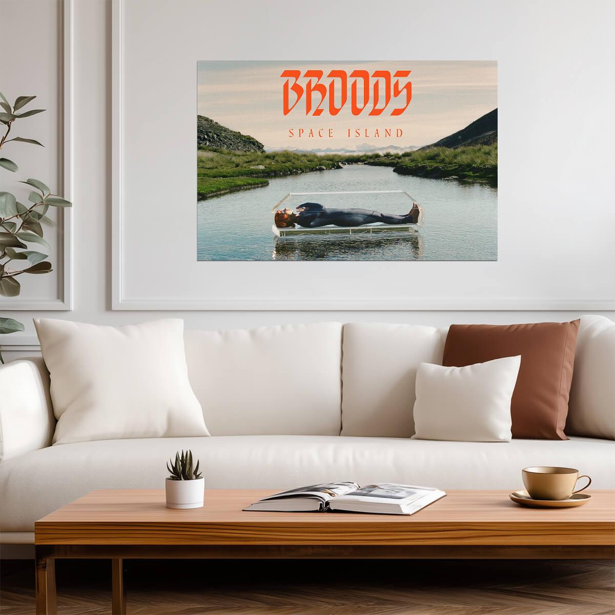 Broods Space Island | Album Cover Poster | Synth-Pop Wall Art