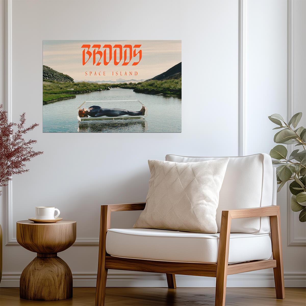 Broods Space Island | Album Cover Poster | Synth-Pop Wall Art