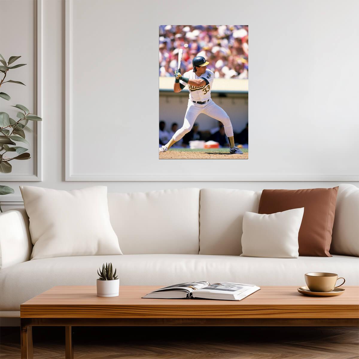 Jose Canseco Oakland Athletics | At Bat Photo | Vintage Baseball Star Poster - Sports Poster